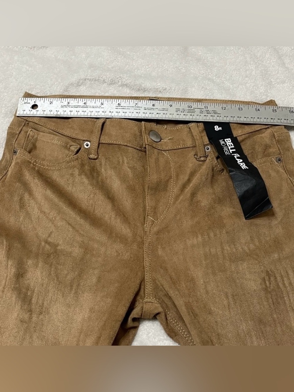 NWT Express Bell Flare Faux Suede Pants Camel Size 8R Western
Boho Y2K - Picture 5 of 13